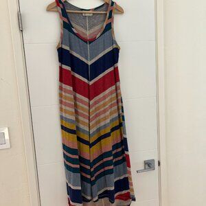 Anthropologie Saturday Sunday Multicolor Chevron Stripe Maxi Dress - size Medium